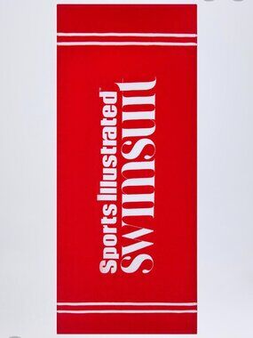 NWT Oh Polly Red Logo Beach Towel | Oversized Pool Towel